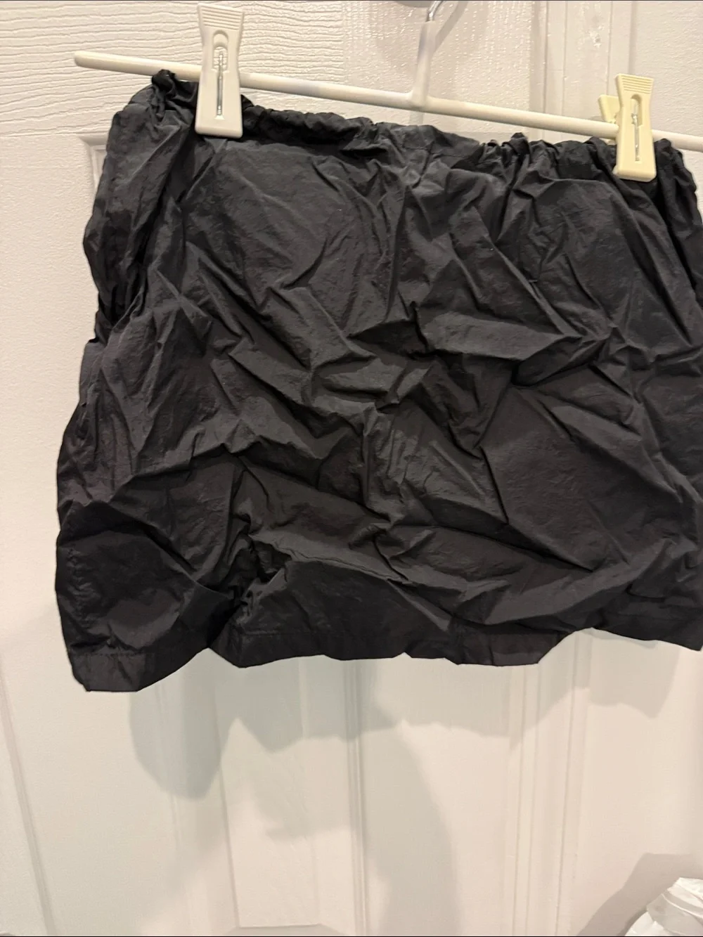 White Fox Boutique Black Drawstring Mini Skirt. Size xs